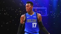 Dennis Schroder photoshopped in Mavericks jersey (include jersey number)
