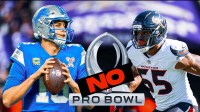 ared Goff and Danielle Hunter with NFL Pro Bowl logo front and center. Put the Pro Bowl logo in a red "no" symbol.