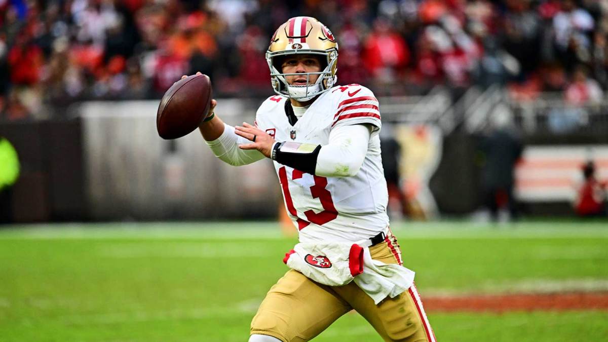Brock Purdy shows off his Dougie in the 49ers’ Week 13 win over the Browns and shares a story about how practicing it at home annoys his wife.