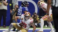 49ers face uncertainty on MNF as George Kittle is questionable with an ankle injury vs Colts after an earlier Brock Purdy TD connection.