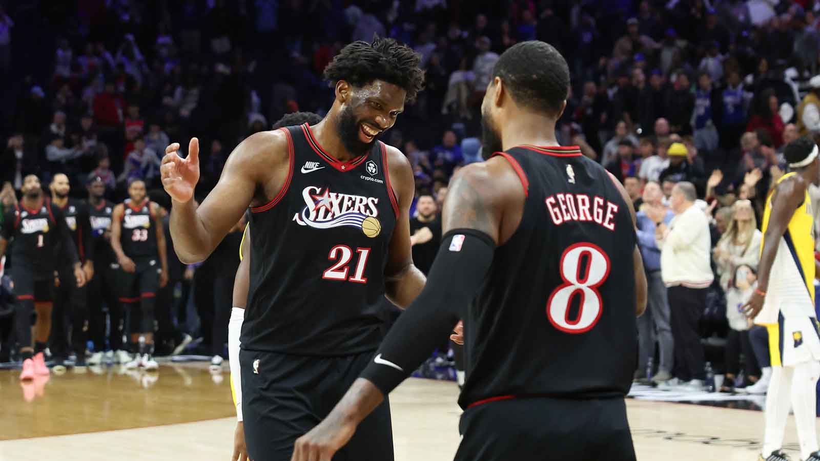 76ers star Joel Embiid’s 39 point performance gets perfect capstone from Tyrese Maxey