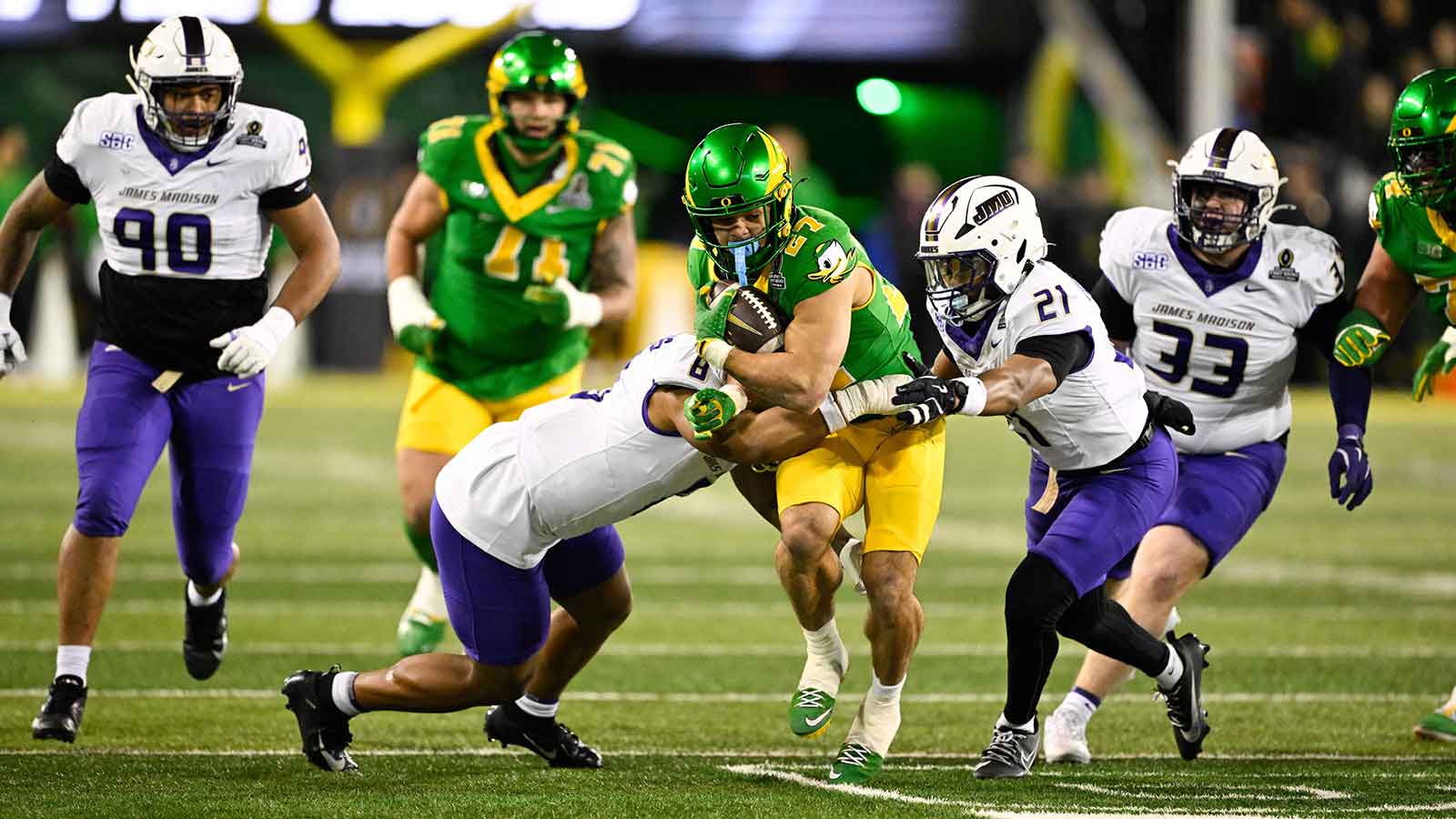 JMU D-lineman addresses Dave Portnoy after viral CFP insult in Oregon loss