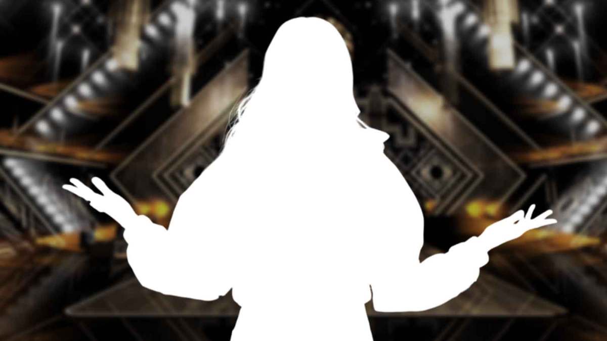 Silhouette of WWE Superstar Chelsea Green with Dancing with the Stars ballroom background.
