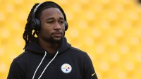 Pittsburgh Steelers cornerback Asante Samuel Jr. (22) walks the field before the game against the Buffalo Bills at Acrisure Stadium.