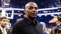 Phoenix Suns former player Charles Barkley in attendance against the Minnesota Timberwolves during an NBA Cup game at Mortgage Matchup Center