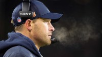 Chicago Bears head coach Ben Johnson looks on during the second quarter against the Green Bay Packers at Lambeau Field.