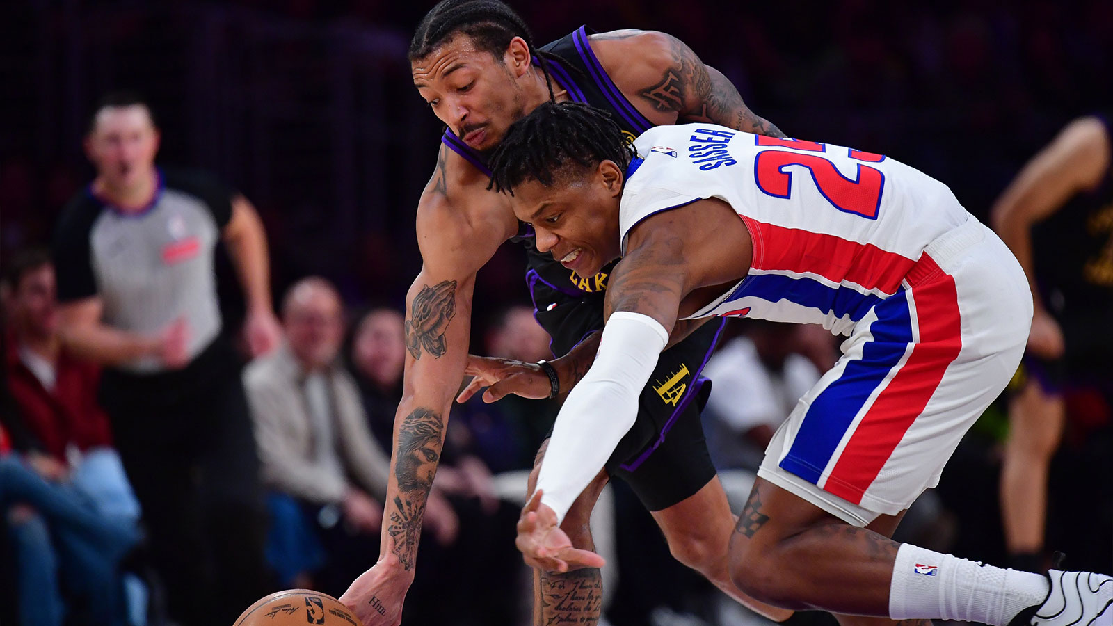 lakers pistons marcus sasser