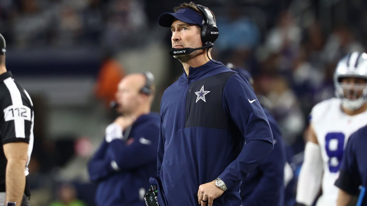 Dallas Cowboys head coach Brian Schottenheimer during the second half against the Minnesota Vikings at AT&T Stadium.