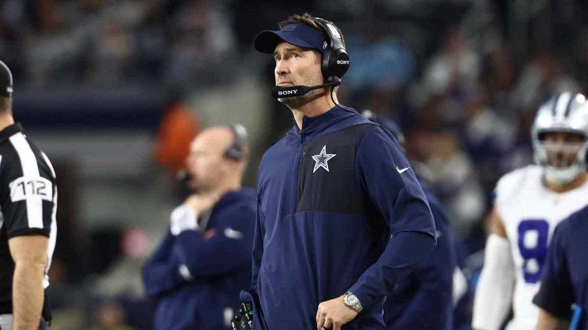 Dallas Cowboys head coach Brian Schottenheimer during the second half against the Minnesota Vikings at AT&T Stadium.