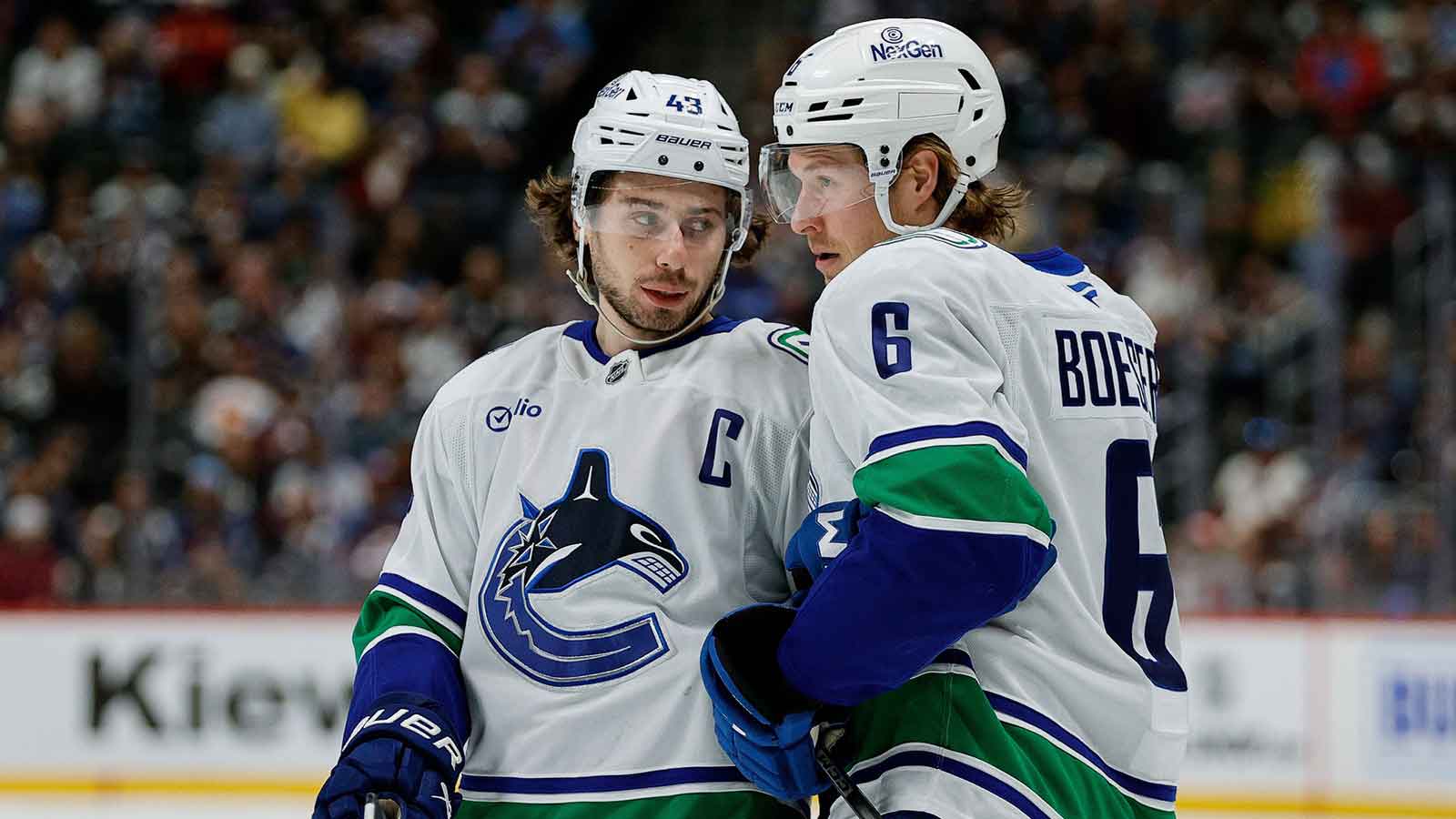 Canucks’ Brock Boeser gets brutally honest on Quinn Hughes trade