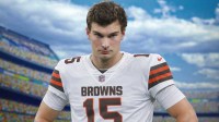Fernando Mendoza photoshopped in Browns jersey (include jersey number)