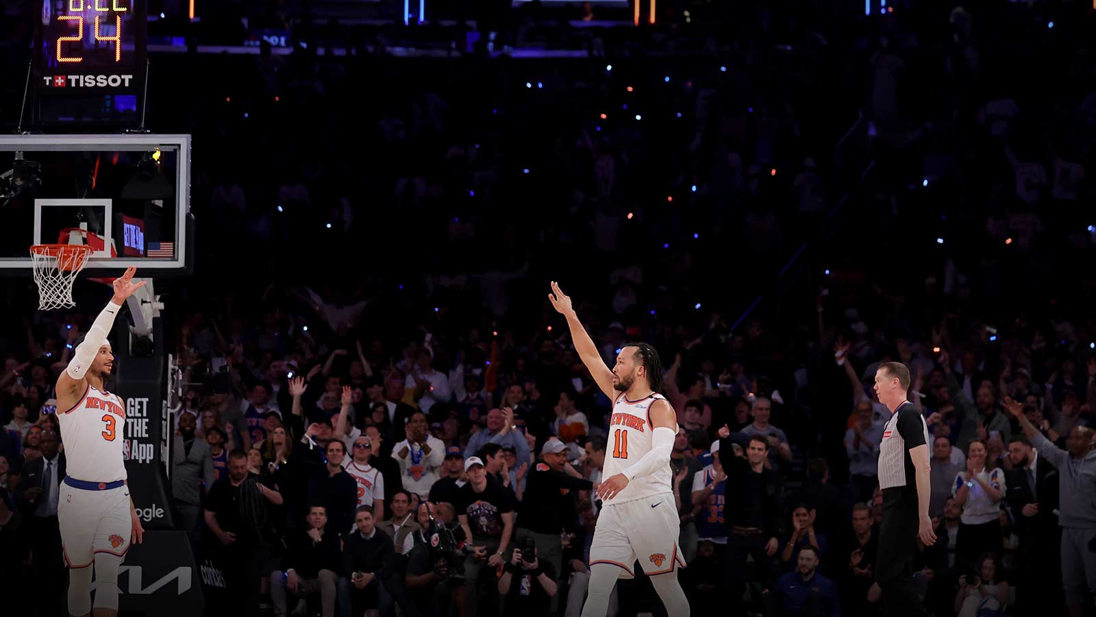 Jalen Brunson couldn’t help but laugh at Knicks reporter’s Josh Hart ‘thumb’ quip after viral NBA Cup moment
