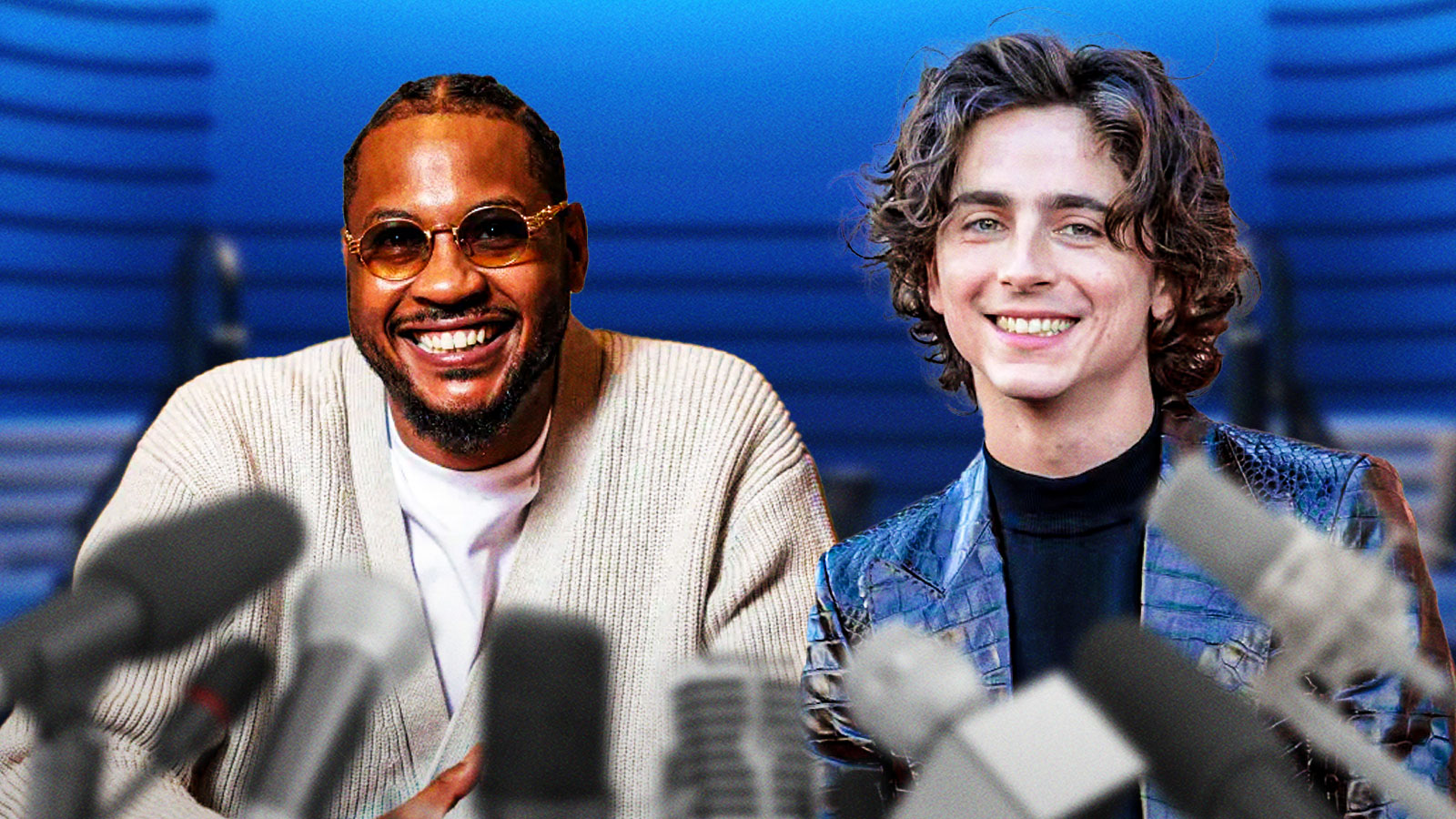 Carmelo Anthony gives game to Timothée Chalamet on why the hood and projects differ