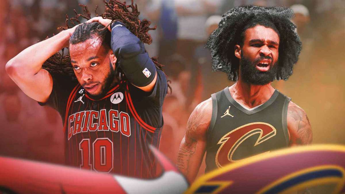 Coby White in Cavs uniform, Darius Garland in Bulls uniform