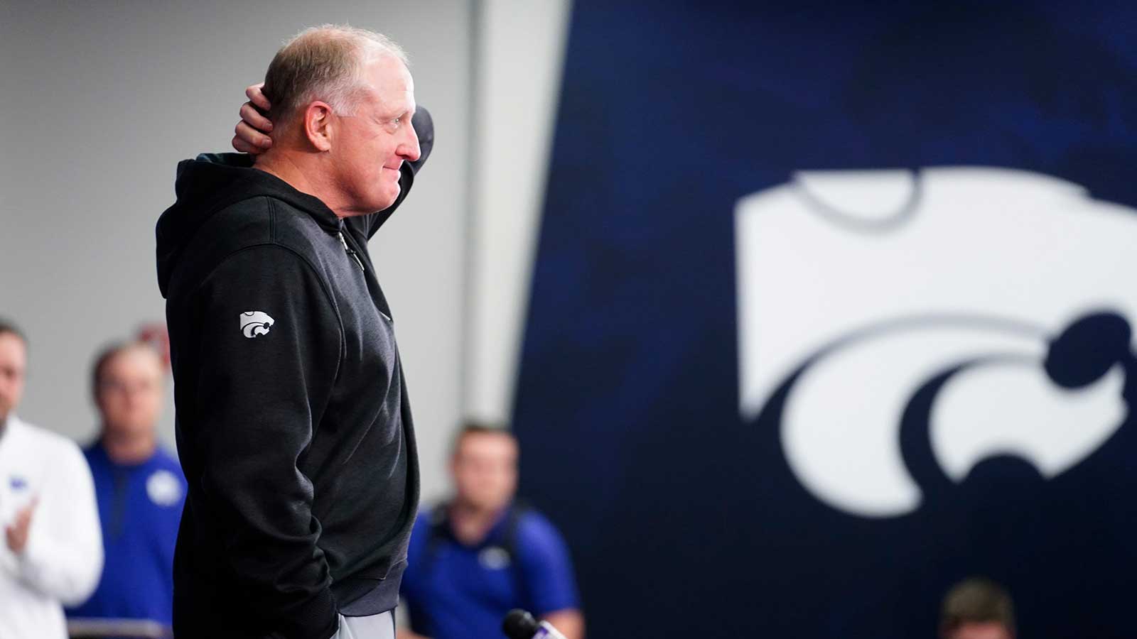 Kansas State AD holds back tears discussing Chris Klieman’s retirement