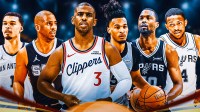 Chris Paul, Stephon Castle, Harrison Barnes, Keldon Johnson, Victor Wembanyama, Los Angeles Clippers, San Antonio Spurs