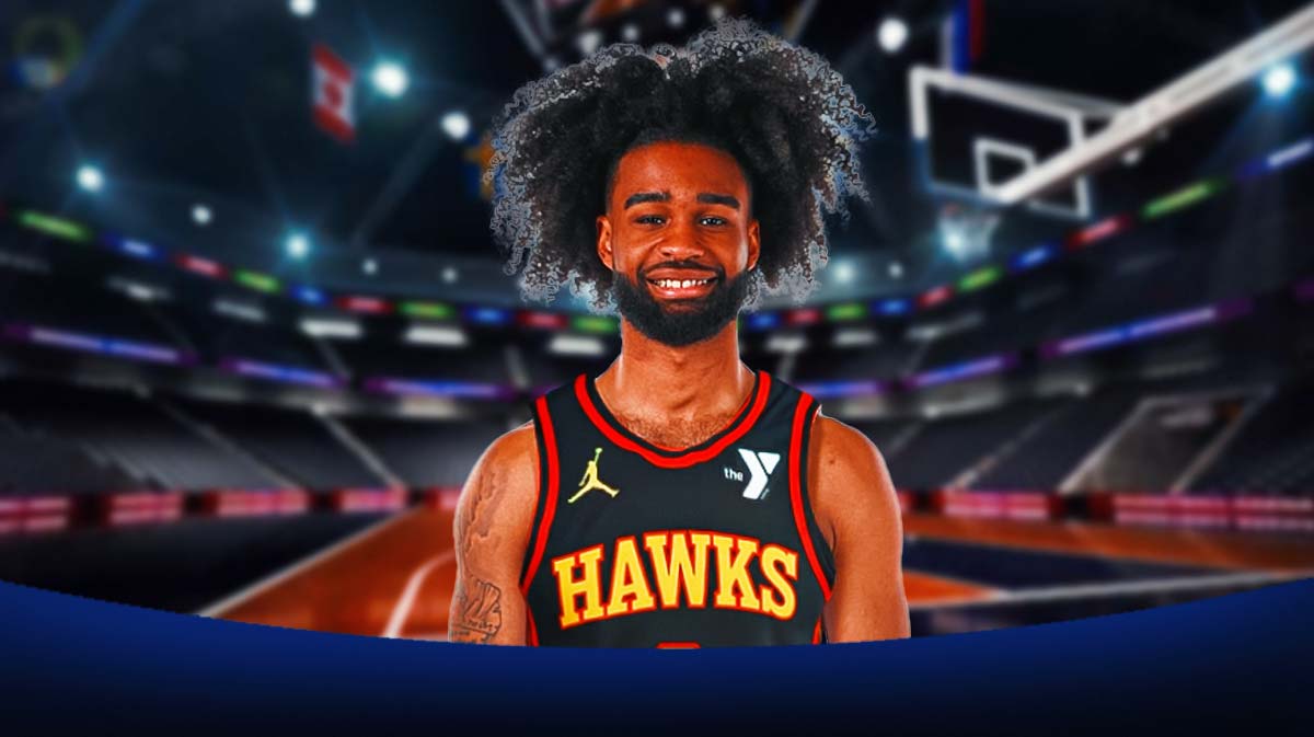 Coby White photoshopped in Hawks jersey (include jersey number)