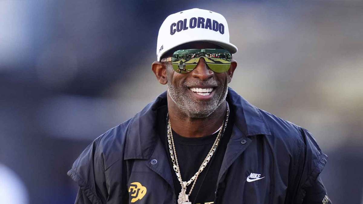 Colorado Buffaloes head coach Deion Sanders before the game against the Arizona Wildcats at Folsom Field.