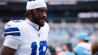Dallas Cowboys wide receiver Ryan Flournoy (19) looks on before the start of the game against the Carolina Panthers at Bank of America Stadium.