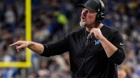 Detroit Lions head coach Dan Campbell reacts to a play against Pittsburgh Steelers during the second half at Ford Field in Detroit on Sunday, Dec. 21, 2025.