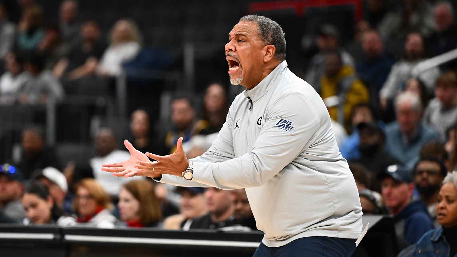 Georgetown’s Ed Cooley suspended 1 game for launching water bottle into stands
