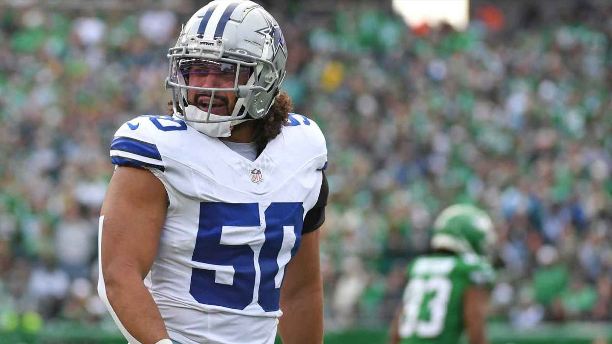 Dallas Cowboys linebacker Eric Kendricks (50) against the Philadelphia Eagles at Lincoln Financial Field.