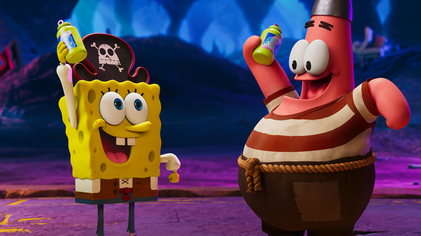 Tom Kenny's SpongeBob SquarePants and Bill Fagerbakke's Patrick Star.