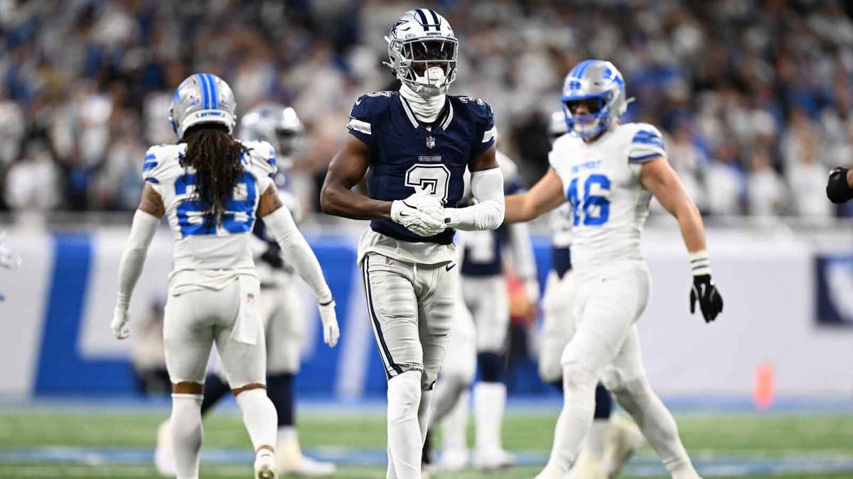 Dallas Cowboys wide receiver George Pickens (3) during the first half against the Detroit Lions at Ford Field.