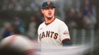 Tyler Mahle in a San Francisco Giants jersey at Oracle Park.