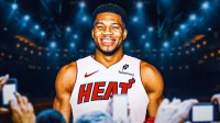 NBA player Giannis Antetokounmpo in a Miami Heat jersey, Bucks trade