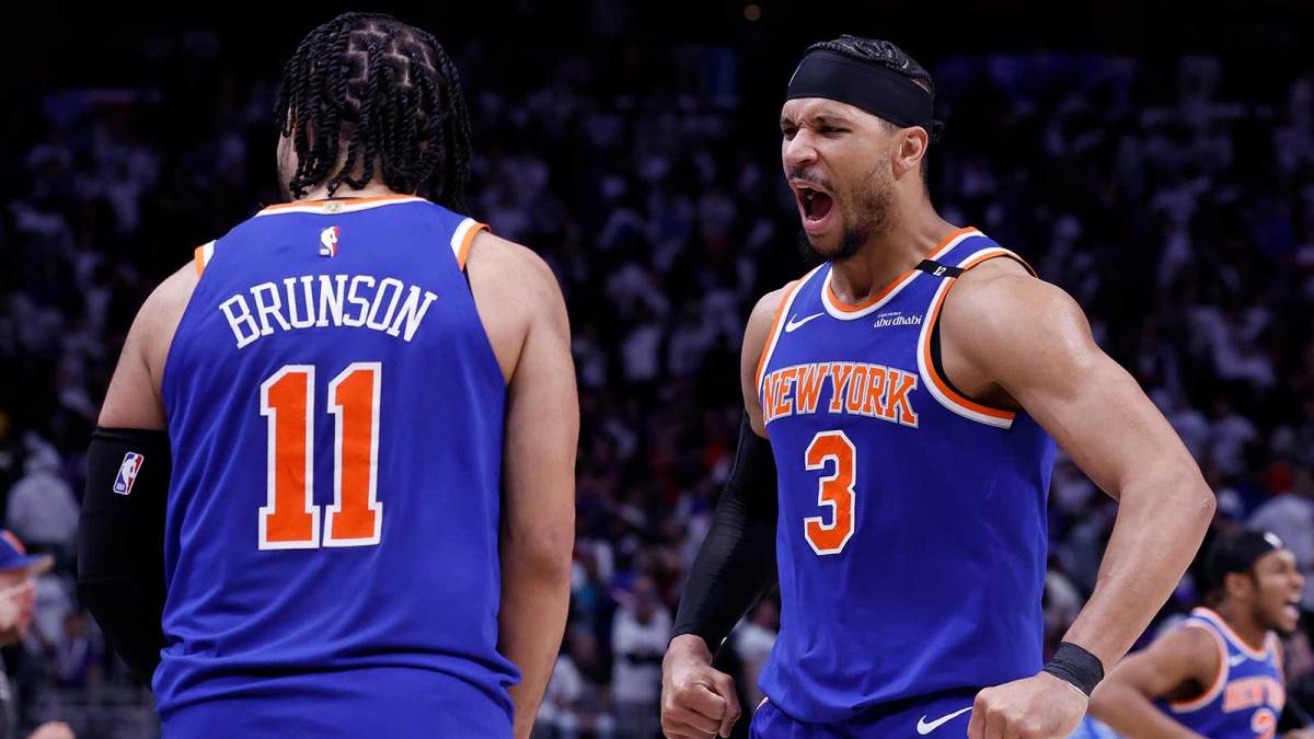 New York Knicks teammates Jalen Brunson and Josh Hart.