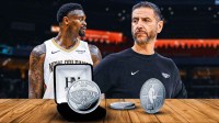 James Borrego, Zion Williamson, Pelicans-branded gold coins