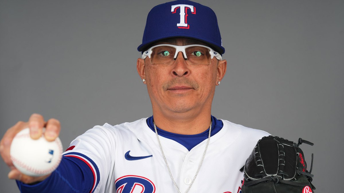 Texas Rangers pitcher Jesse Chavez poses for a photo during Media Day at Surprise Stadium.