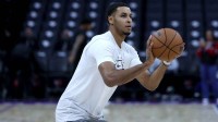Sacramento Kings forward Keegan Murray (13) warms up before a game against the Portland Trail Blazers at Golden 1 Center.