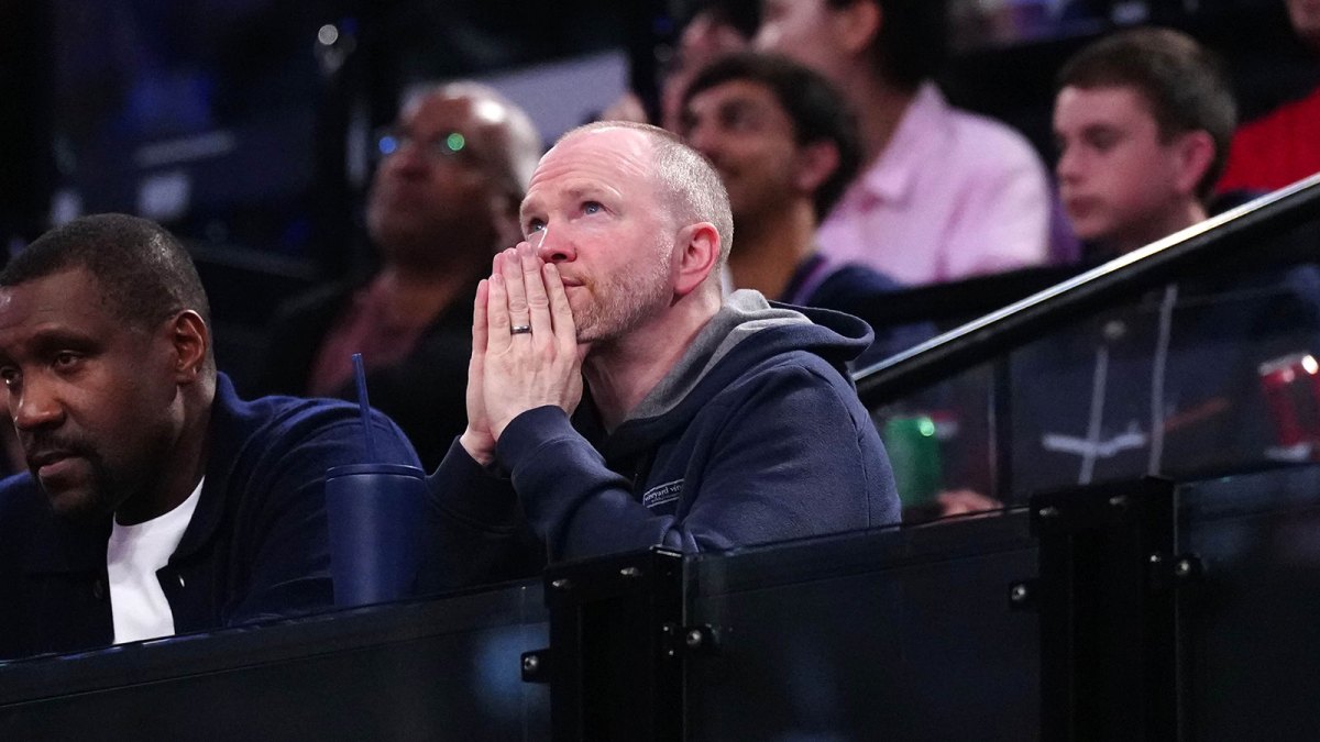 LA Clippers president of baskerball operations Lawrence Frank watches in the first half against the San Antonio Spurs at Intuit Dome.