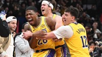 Austin Reaves praises LeBron James’ unselfish play that set up Rui Hachimura’s game-winner as the Lakers edge the Raptors in Toronto.