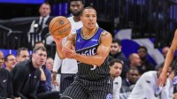 Magic guard Desmond Bane (3) looks to pass
