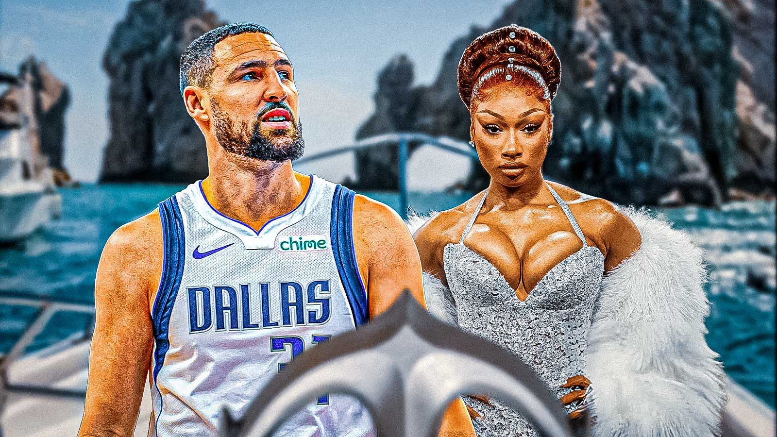 Klay Thompson makes waves with Megan Thee Stallion before Warriors game