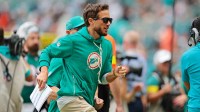 Miami Dolphins head coach Mike McDaniel looks on during the second quarter against the Cincinnati Bengals at Hard Rock Stadium.