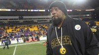 Pittsburgh Steelers head coach Mike Tomlin looks on after the game against the Buffalo Bills at Acrisure Stadium.
