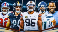 Myles Garrett next to TJ Watt and Michael Strahan. Jaxon Smith Njigba next to Calvin Johnson