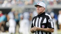 Dec 1, 2019; Jacksonville, FL, USA; referee Walt Anderson (66) walks to the sidelines during the second half of a game between the Jacksonville Jaguars and the Houston Texans at TIAA Bank Field.