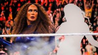 WWE star Nia Jax and silhouette of Chelsea Green