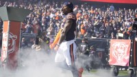 Chicago Bears wide receiver Rome Odunze (15) takes the field prior to a game against the Pittsburgh Steelers at Soldier Field.