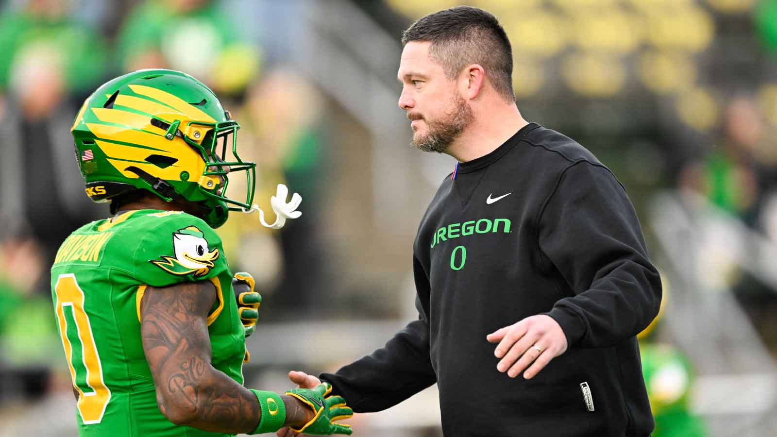 Oregon football HC Dan Lanning teases Jordon Davison being available for Texas Tech game