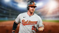 Pete Alonso in a Baltimore Orioles jersey at Camden Yards