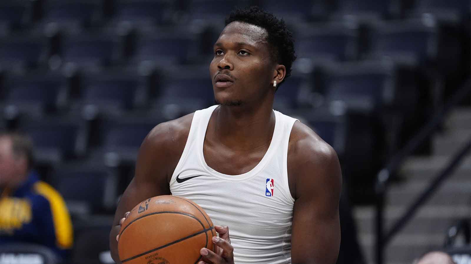 Indiana Pacers guard Bennedict Mathurin (00) before the game against the Denver Nuggets at Ball Arena.