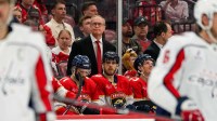 Florida Panthers head coach Paul Maurice looks on in a game against the Washington Capitals during the second period at Amerant Bank Arena.
