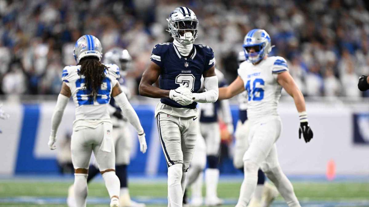Dallas Cowboys wide receiver George Pickens (3) during the first half against the Detroit Lions at Ford Field