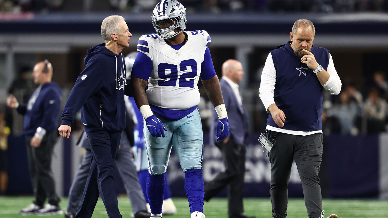 Cowboys’ Quinnen Williams in concussion protocol after suffering multiple head injuries vs. Vikings